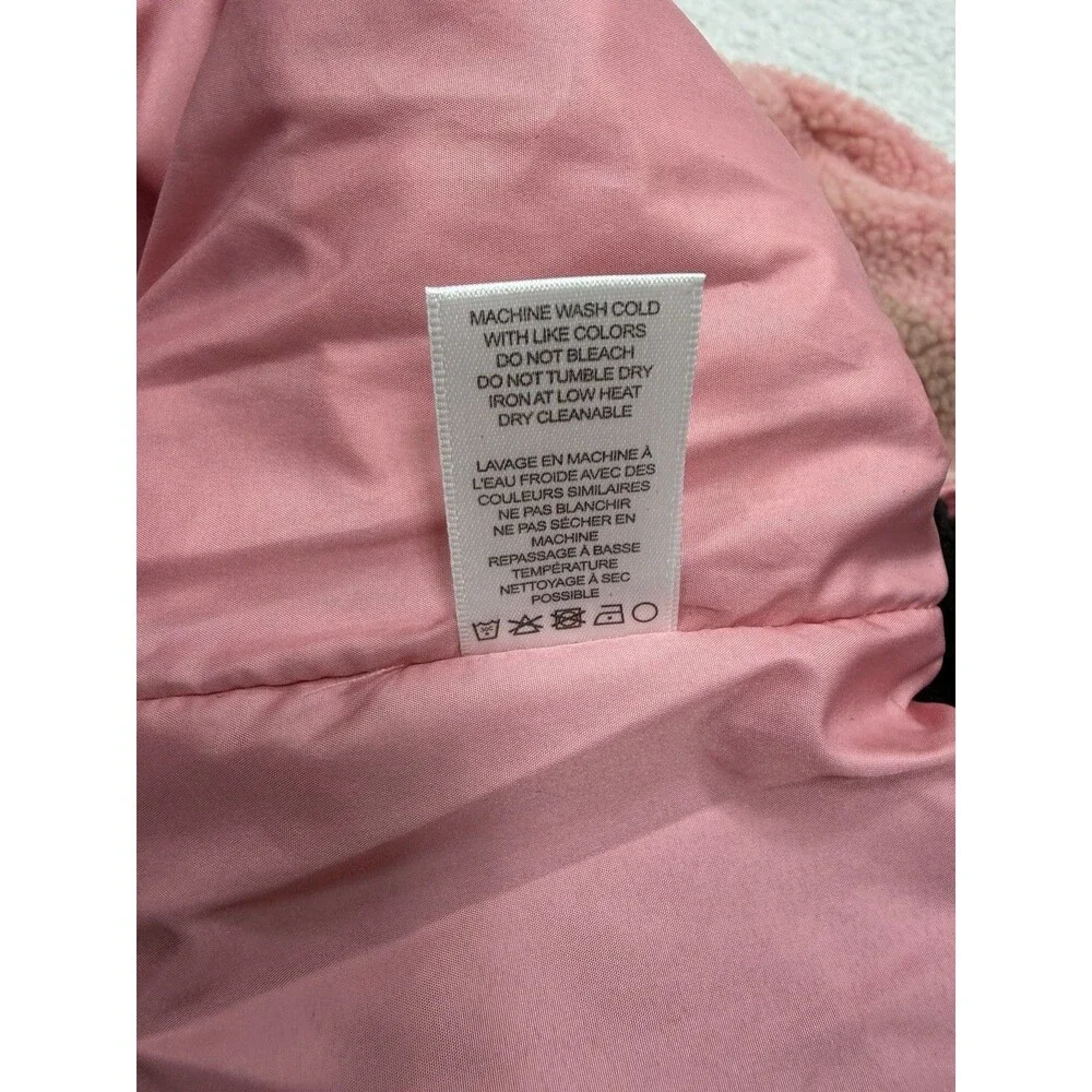 Anthropologie Spiritual Gangster Jacket Pink Amari Sherpa Fleece Cozy Small NWT
